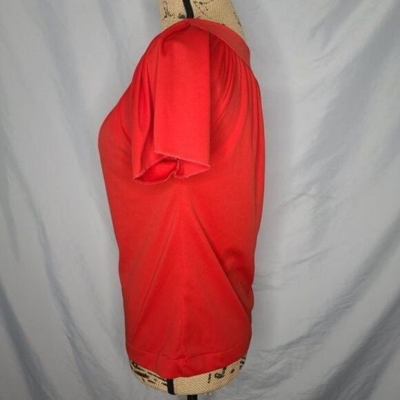 Vintage 70s Red Retro Layering Basic Shirt - Picture 3 of 13